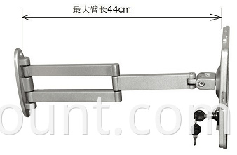 P23013 ipad wall arm mount size drawing023